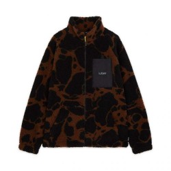 IUTER MARBLE FUR ZIP NECK...